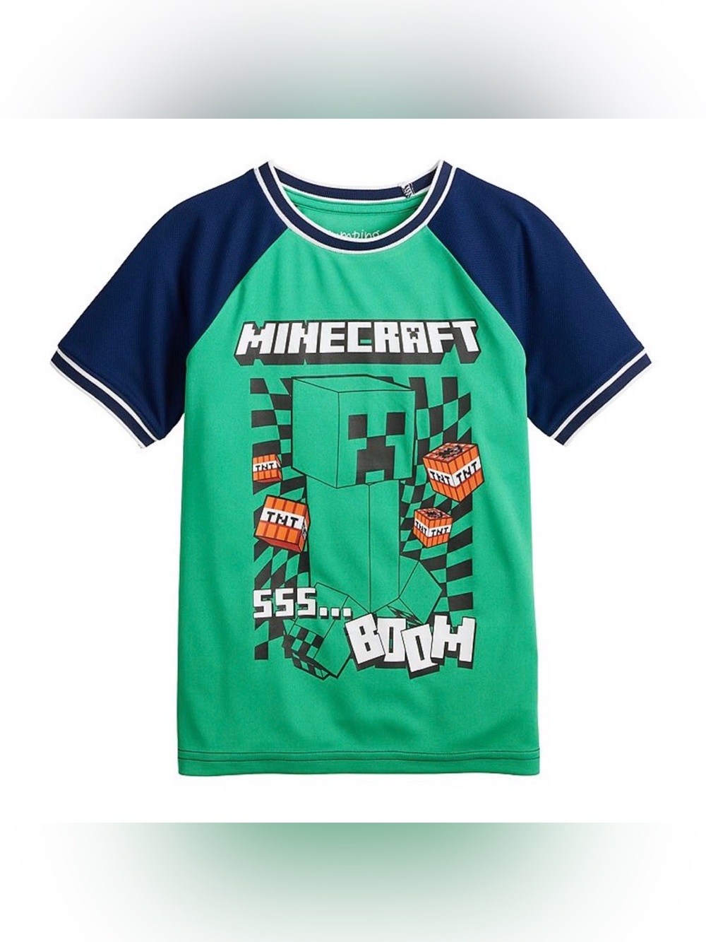Boys Jumping Beans Minecraft Creeper TNT Active Graphic Tee Size 5 Green